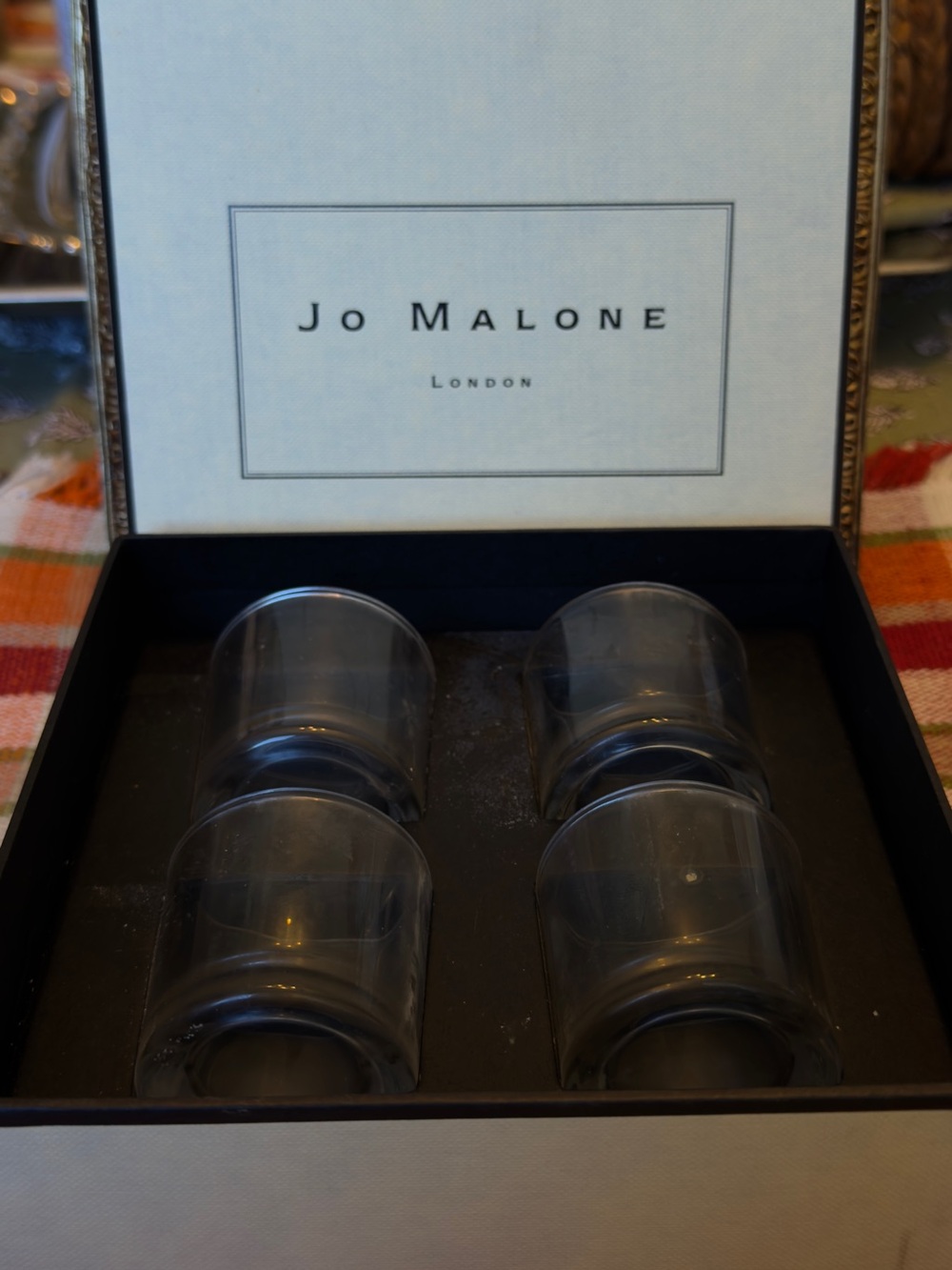 Jo Malone Clear Glass Votive Holders - Transparent Set of Four